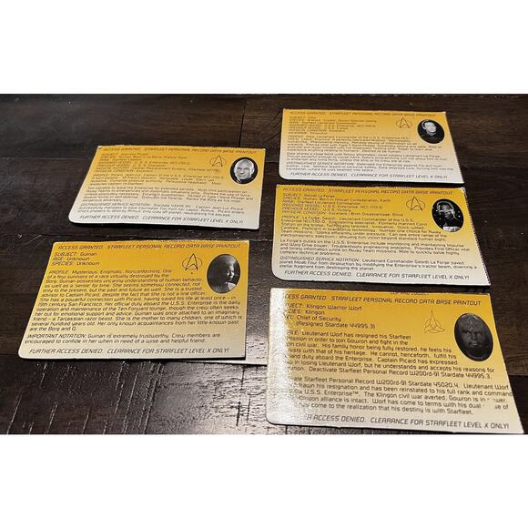 Vintage 1993 1991 Star Trek Collector Cards 83 Cards & 5 Cardboard Figure Cards - Picture 3 of 10